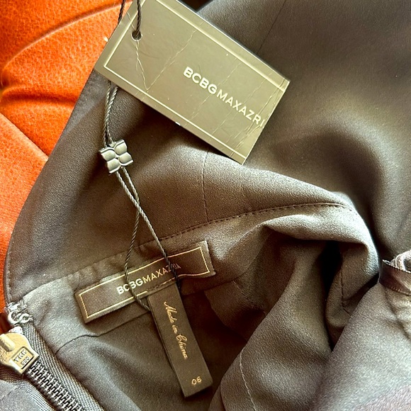 BCBG MAXAZRIA Formal Black Dress with Flesh Mesh Hidden Zipper in Back - Picture 10 of 10